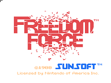 Vs. Freedom Force Title Screen