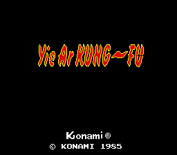 Yie Ar Kung-Fu (GX361 conversion) Title Screen