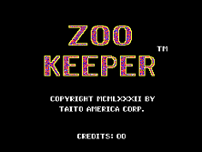 Zoo Keeper (set 1) Title Screen