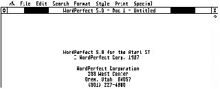 Screenshot Thumbnail / Media File 1 for Word Perfect v5.0 (1991-03-01)(Word Perfect Corporation)(Disk 1 of 3)