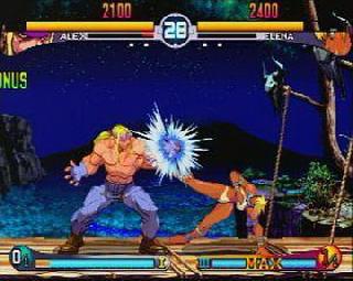 Screenshot Thumbnail / Media File 1 for Street Fighter III - Double Impact (USA)