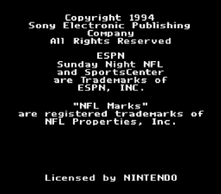 Screenshot Thumbnail / Media File 1 for ESPN Sunday Night NFL (USA)