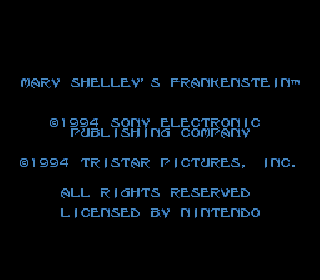 Screenshot Thumbnail / Media File 1 for Mary Shelley's Frankenstein (USA)