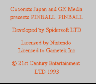Screenshot Thumbnail / Media File 1 for Pinball Pinball (Japan)