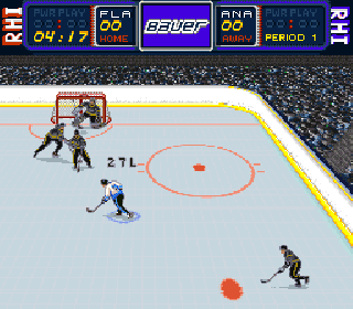 Screenshot Thumbnail / Media File 1 for RHI Roller Hockey '95 (USA) (Proto)