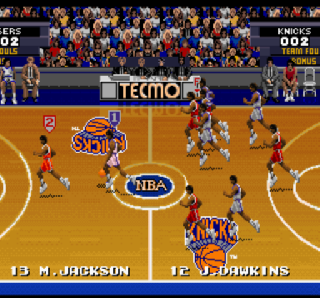 Screenshot Thumbnail / Media File 1 for Tecmo Super NBA Basketball (USA)