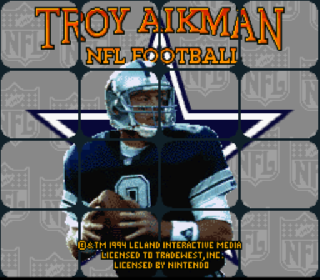 Screenshot Thumbnail / Media File 1 for Troy Aikman NFL Football (USA)