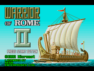 Screenshot Thumbnail / Media File 1 for Warrior of Rome II (USA)