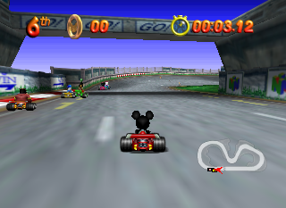 Screenshot Thumbnail / Media File 1 for Mickey no Racing Challenge USA (Japan)