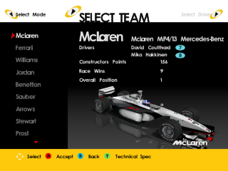 Screenshot Thumbnail / Media File 1 for F1 World Grand Prix for Dreamcast (Europe)(En,Fr,De,Es)