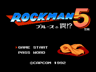 Screenshot Thumbnail / Media File 1 for Rockman 5 - Blues no Wana! (Japan)