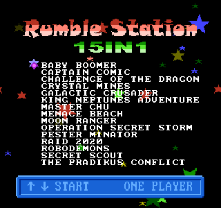 Screenshot Thumbnail / Media File 1 for Rumble Station - 15 in 1 (USA) (Unl)