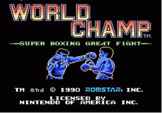 Screenshot Thumbnail / Media File 1 for World Champ - Super Boxing Great Fight (Europe)