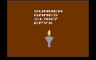 Screenshot Thumbnail / Media File 1 for Summer Games (1987) (Epyx, Steven A. Baker, Tod Frye, Peter Engelbrite) (80561-00250)