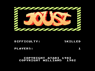 Screenshot Thumbnail / Media File 1 for Joust (1983-84) (Atari)