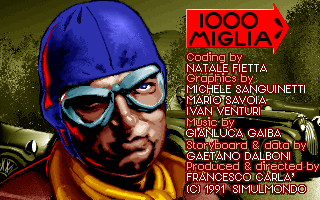 Screenshot Thumbnail / Media File 1 for 1000 Miglia (1991)(Simulmondo)