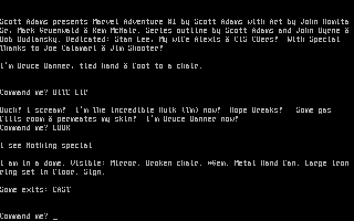 Screenshot Thumbnail / Media File 1 for Hulk (1984)(Scott Adams)
