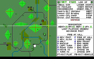 Screenshot Thumbnail / Media File 1 for M1 Tank Platoon (1989)(Microprose Software Inc)(Rev)