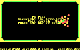 Screenshot Thumbnail / Media File 1 for Pc Pool (1983)(Dale Jurich)