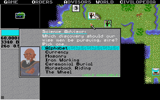 Screenshot Thumbnail / Media File 1 for Sid Meiers Civilization (1992)(Microprose Software Inc)(Rev)