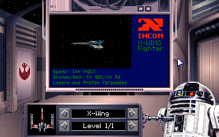 Screenshot Thumbnail / Media File 1 for Star Wars X Wing (1993)(Lucas Arts)