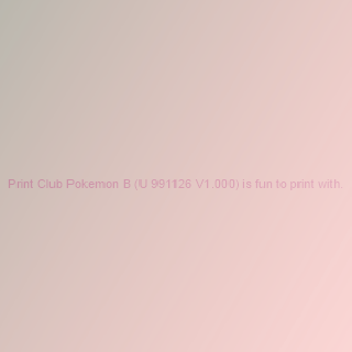 Screenshot Thumbnail / Media File 1 for Print Club Pokemon B (U 991126 V1.000)