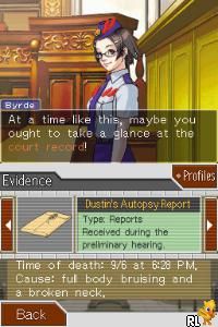 Phoenix Wright Ace Attorney - Justice For All (E)(FireX) Screen Shot