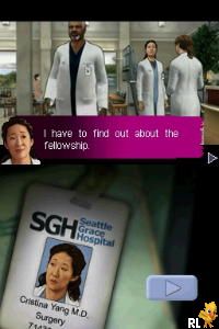 Grey's Anatomy - The Video Game (EU)(M5)(DDumpers) Screen Shot
