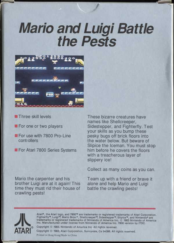 mario bros atari 7800