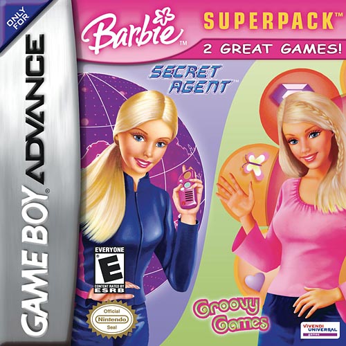 Barbie Groovy Games & Secret Agent Barbie (U)(Trashman) Box Art