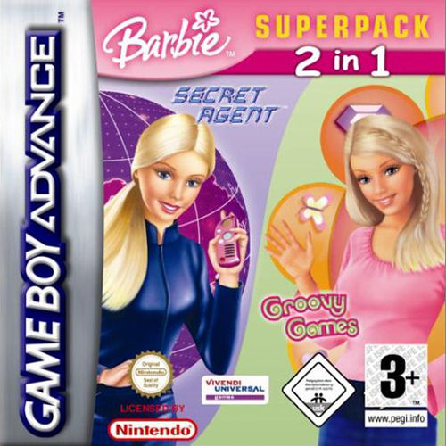 2 in 1 - Barbie Groovy Games & Secret Agent Barbie (E)(Supplex) Box Art