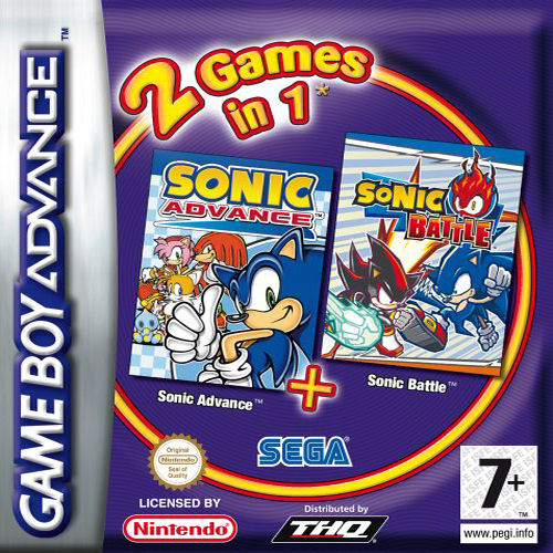 2 in 1 - Sonic Advance & Sonic Battle (E)(Rising Sun) Box Art
