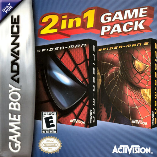 2 in 1 - Spider-Man & Spider-Man 2 (U)(Sir VG) Box Art