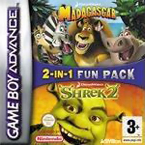 2 in 1 - Madagascar & Shrek 2 (E)(Independent) Box Art