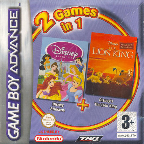 2 in 1 - Disney Princess & The Lion King (E)(Sir VG) Box Art