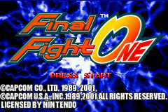 Final Fight One (U)(Mode7) Title Screen