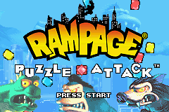 Rampage - Puzzle Attack (U)(Mode7) Title Screen