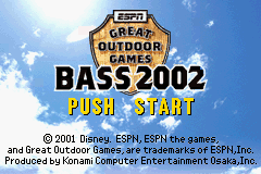 ESPN Great Outdoor Games - Bass 2002 (U)(Mode7) Title Screen