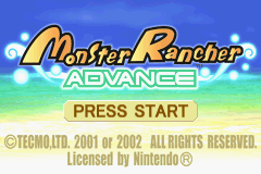 Monster Rancher Advance (U)(Mode7) Title Screen