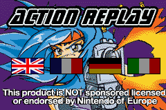 Action Replay GBX (E)(Independent) Title Screen