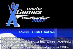 ESPN Winter X-Games - Snowboarding 2002 (J)(Eurasia) Title Screen