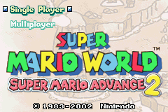 Super Mario World - Super Mario Advance 2 (U)(Mode7) Title Screen