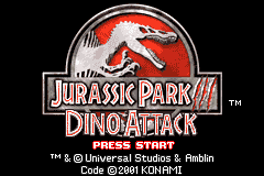 Jurassic Park III - Dino Attack (E)(Lightforce) Title Screen