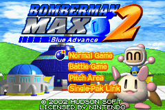 Bomberman Max 2 Blue Advance (U)(Mode7) Title Screen