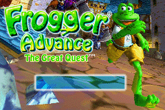 Frogger Advance - The Great Quest (U)(Mode7) Title Screen