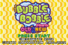 Bubble Bobble - Old & New (J)(Eurasia) Title Screen