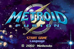 Metroid - Fusion (E)(FlashAdvance) Title Screen