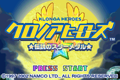 Klonoa Heroes - Densetsu no Star Medal (J)(Eurasia) Title Screen