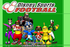 Disney Sports Football (U)(GBATemp) Title Screen