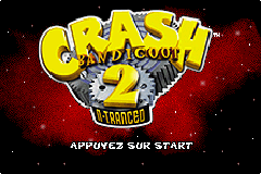 Crash Bandicoot 2 N-Tranced (E)(Patience) Title Screen